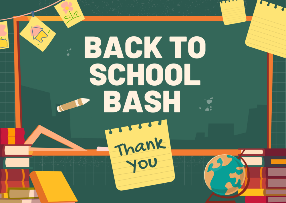 Back to school bash thank you