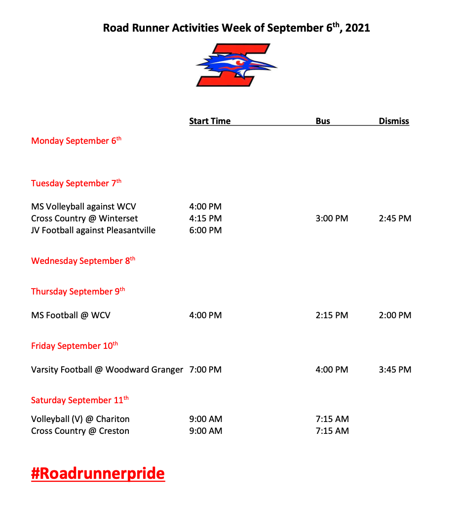 Roadrunner sports schedule 