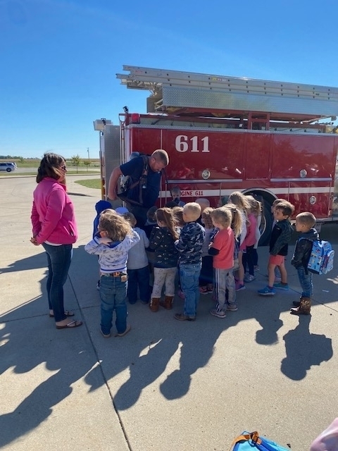 preschool with a firetruck