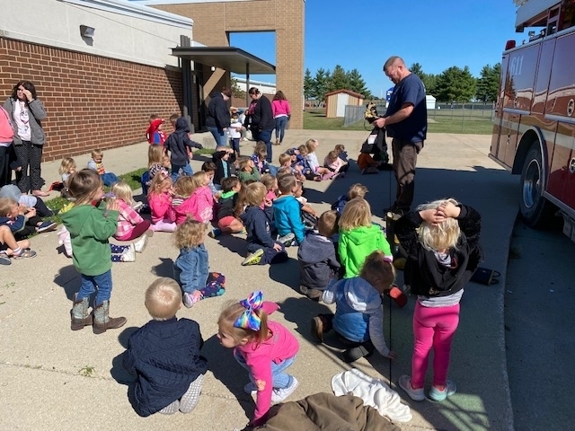 preschool with a firetruck