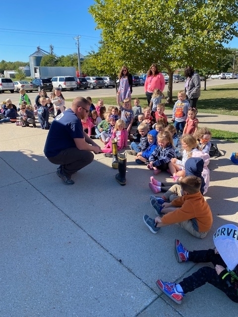 preschool with a firetruck