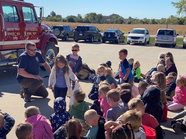 Preschool with a firetruck