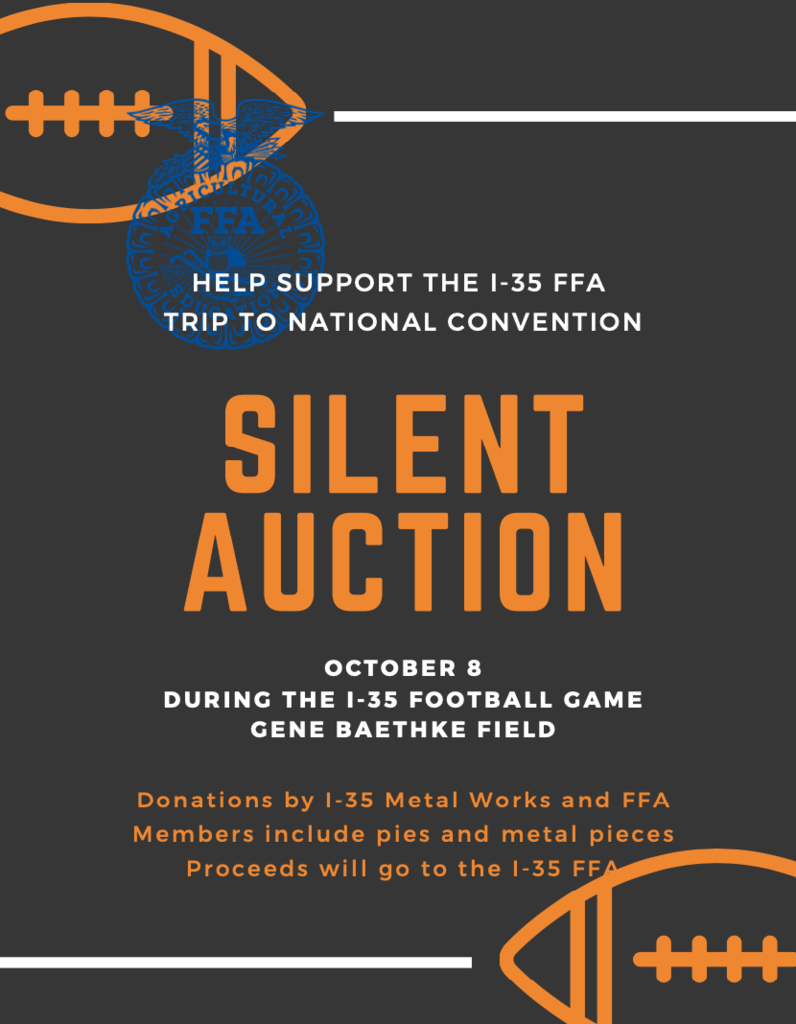 FFA Silent Auction Fundraiser flyer