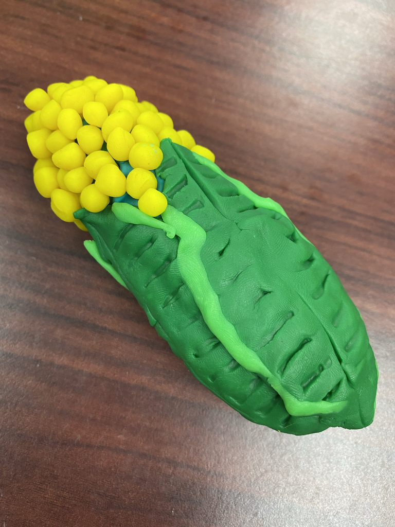 Students working with play dough