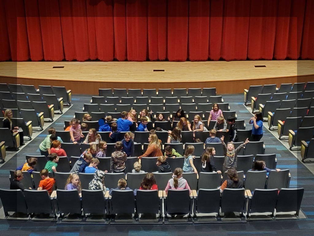 3rd graders in the auditorium