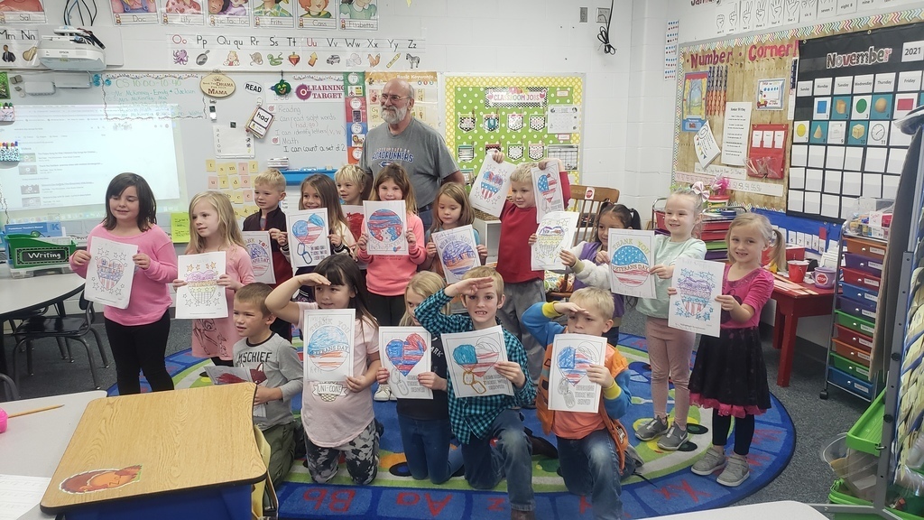 Kindergarten class with Mr. Erwin