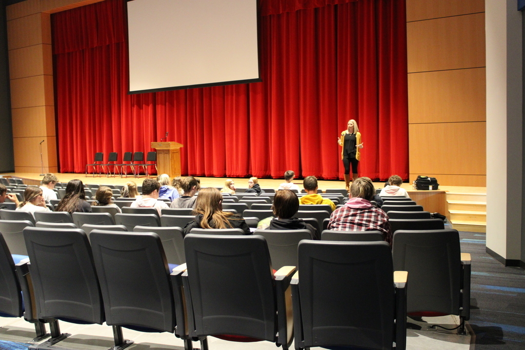 Guest speaker in the auditorium