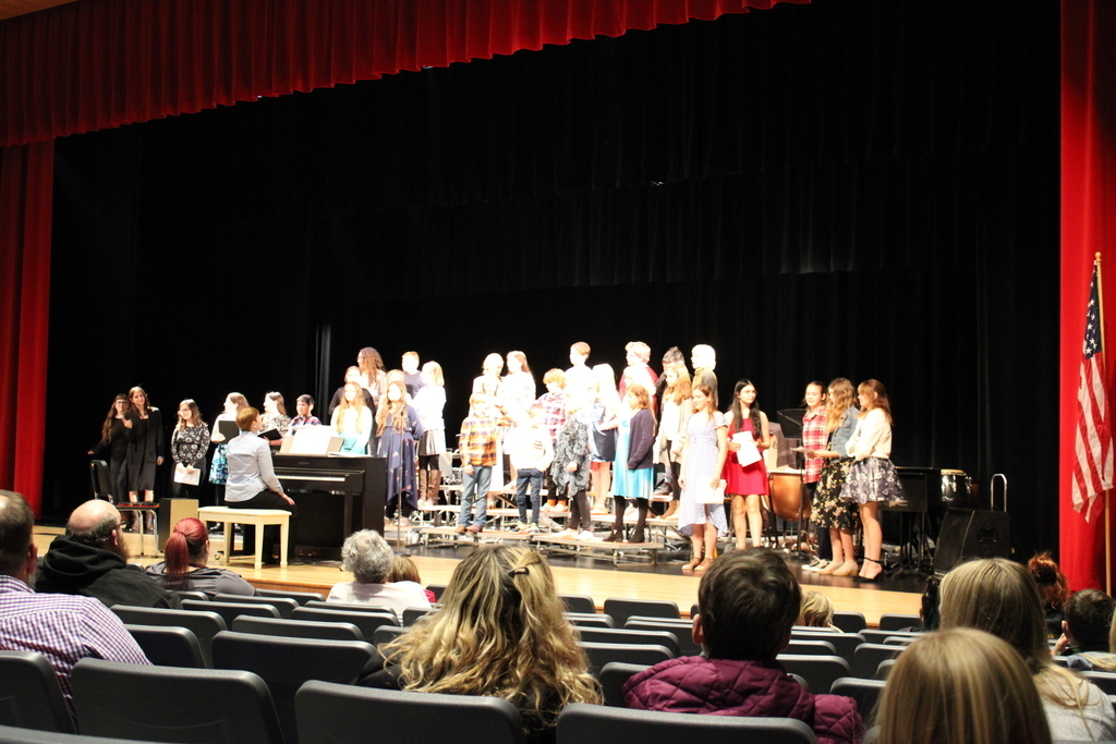 5-12 choir performing at the music program