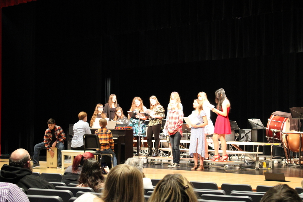 7-12 choir performing at the music program