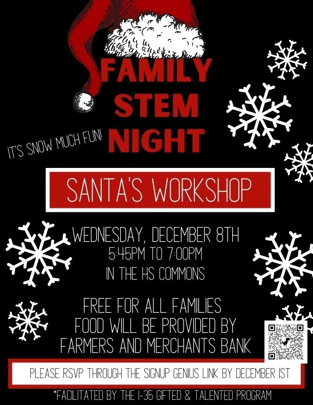 December Family STEM Night Flyer