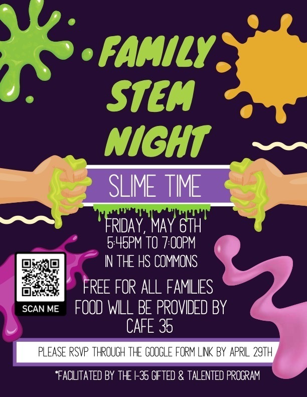 Family STEM night flyer