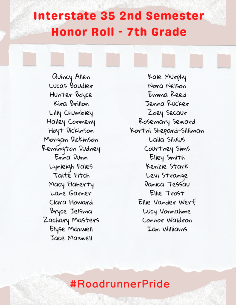 7th Grade Honor Roll