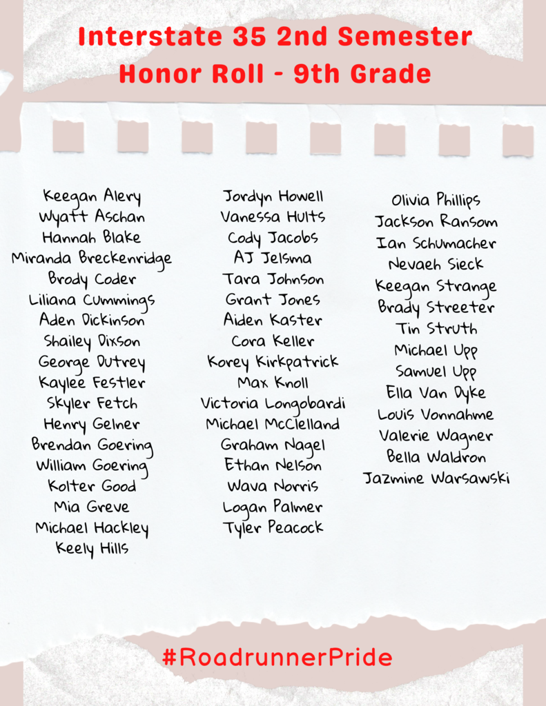9th Grade Honor Roll