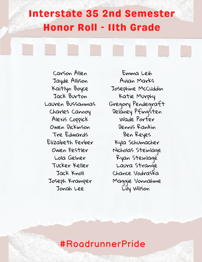 11th Grade Honor Roll