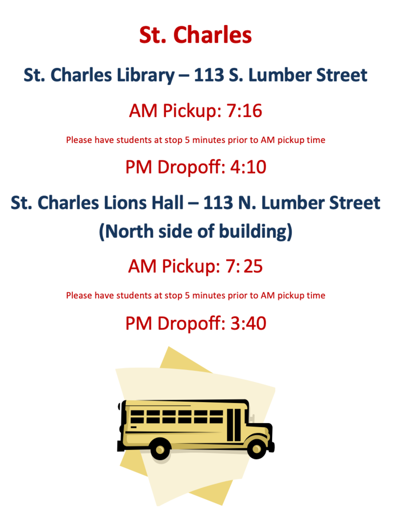 St. Charles Bus Stop Info