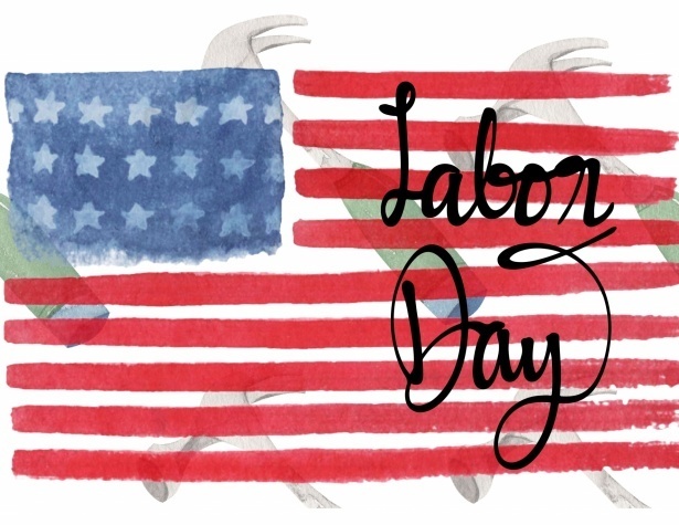 Labor Day image of a flag
