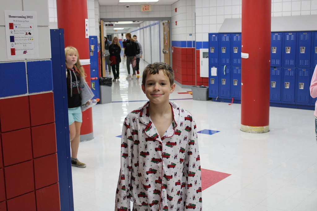 Students dressed up in their PJs for Homecoming