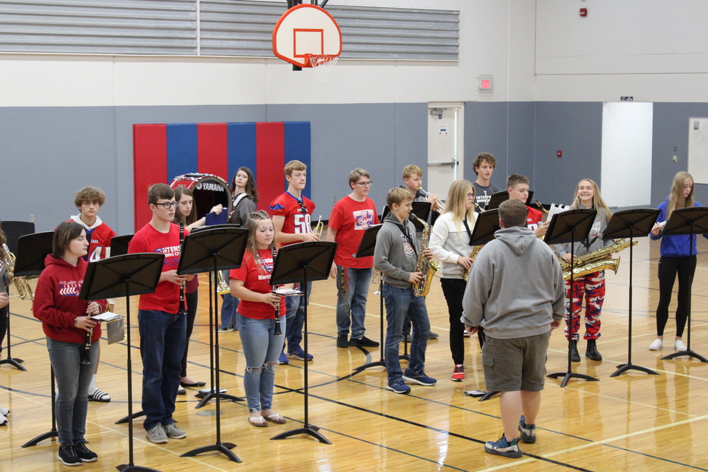 I-35 Band at the elementary Pep Assembly 