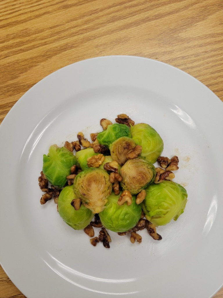 brussel sprouts and walnuts