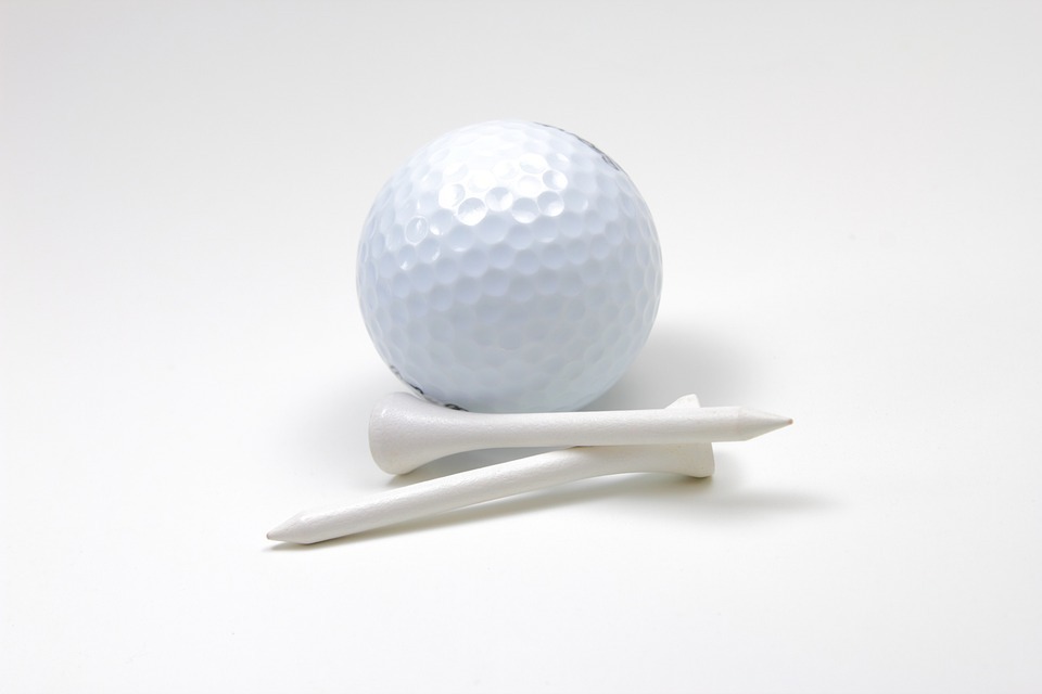 golf ball and tees 