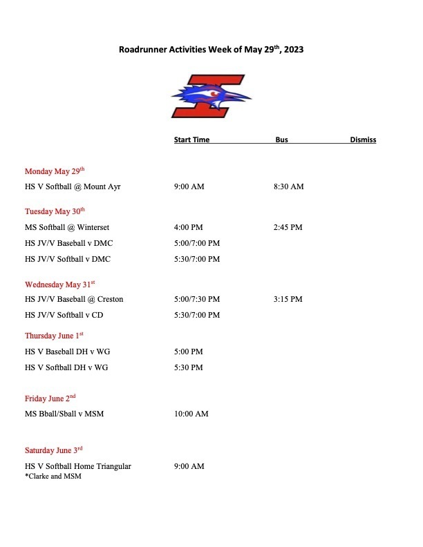Activity schedule 